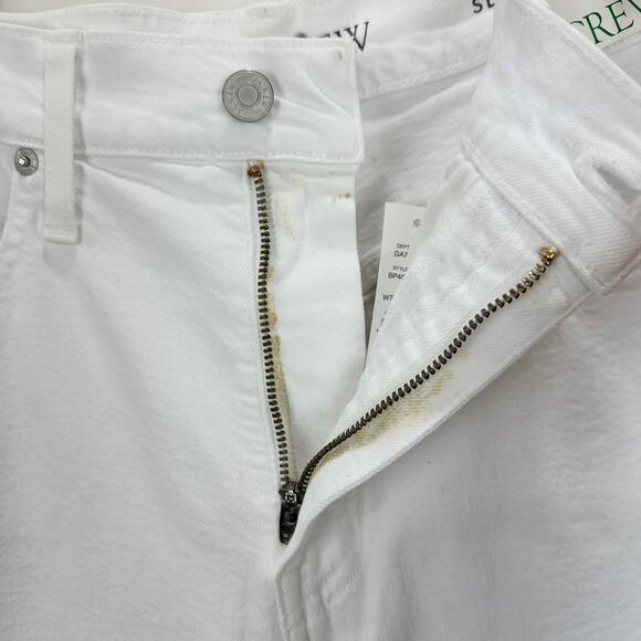 J.Crew Slim Wide Leg Jean White High Waisted Classic Stretch Denim US 28 NWT - Picture 15 of 16